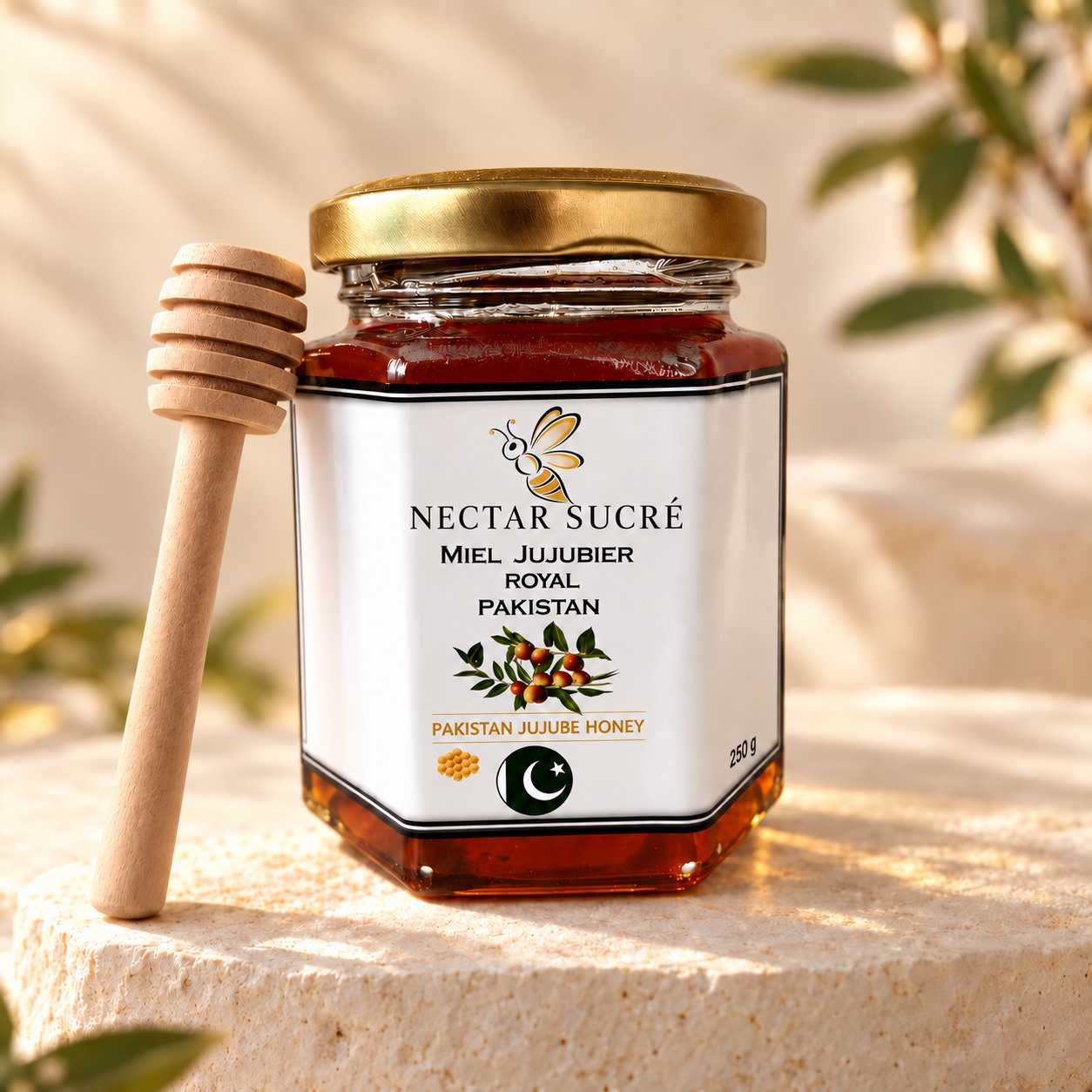 Pot de miel de jujubier royal du Pakistan NECTAR SUCRÉ